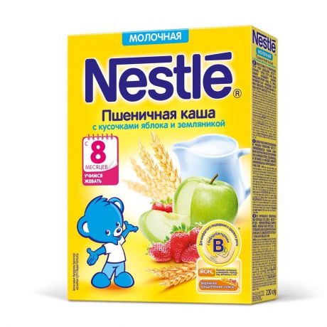 Nestle Каша молочная мультизлаковая банан-земляника, с 8 месяцев