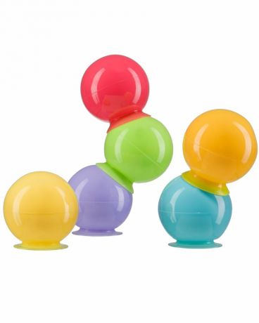 Happy Baby Набор ПВХ-игрушек для ванны IQ-Bubbles, с рождения
