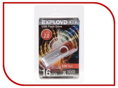 USB Flash Drive 16Gb - Exployd 530 Red EX016GB530-R