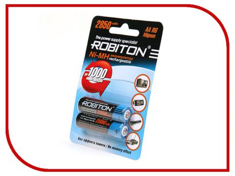 Аккумулятор AA - Robiton 2850 mAh Ni-MH (2 штуки) 10203