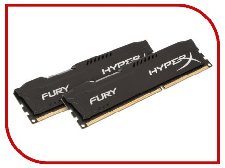 Модуль памяти Kingston HyperX Fury Black Series PC3-15000 DIMM DDR3 1866MHz CL10 - 16Gb KIT (2x8Gb) HX318C10FBK2/16