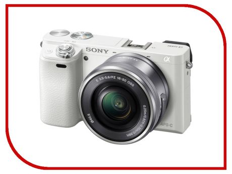Фотоаппарат Sony Alpha A6000 Kit 16-50 mm F/3.5-5.6 E OSS PZ White