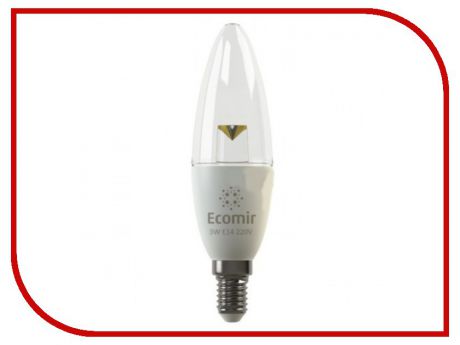 Лампочка Ecomir 3W 3000K 220V E14 прозрачная, желтый свет, экв. 30W 42883
