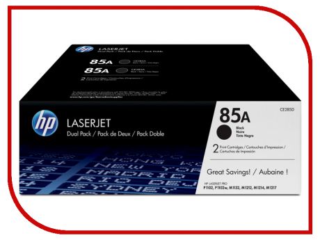 Картридж HP 85A CE285AF Dual Pack Black для HP LaserJet P1102 / P1102W / M1212NF