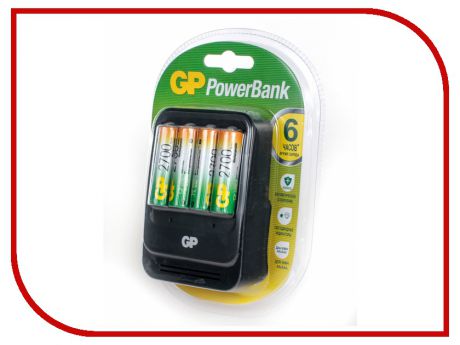 Зарядное устройство GP PowerBank 570GS + 4 ак. AA 2700 mAh (PB570GS270-2CR4)