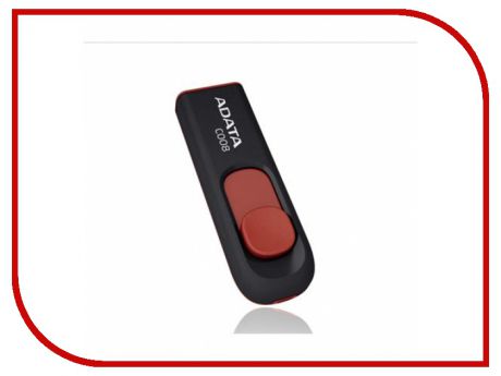 USB Flash Drive 16Gb - A-Data C008 Classic Black-Red AC008-16G-RKD