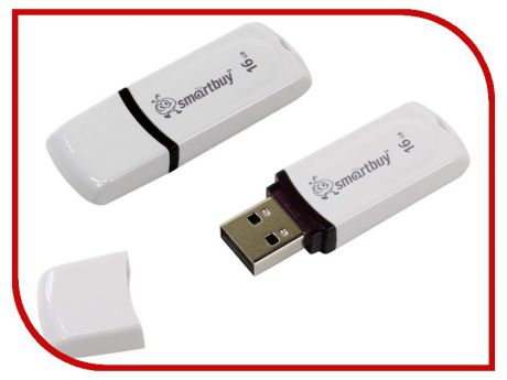 USB Flash Drive 16Gb - SmartBuy Paean White SB16GBPN-W