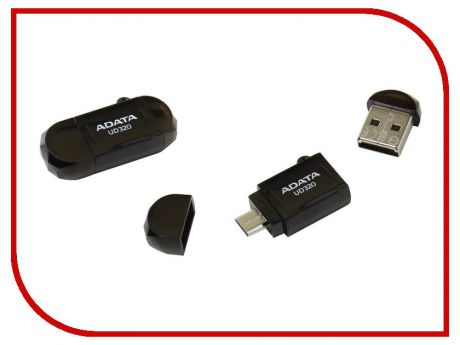 USB Flash Drive 32Gb - A-Data DashDrive UD320 OTG USB 2.0/MicroUSB Black AUD320-32G-RBK