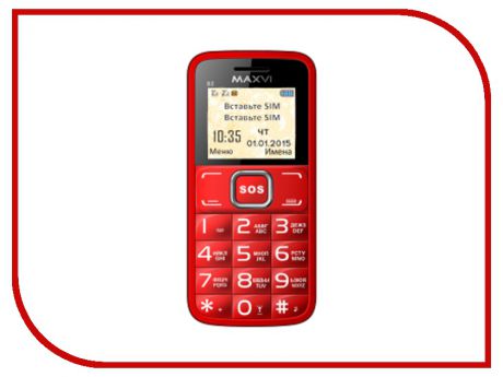 Сотовый телефон Maxvi B2 Red