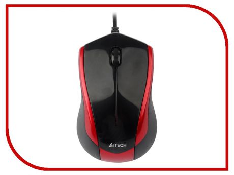 Мышь A4Tech N-400-2 Red-Black USB