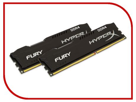 Модуль памяти Kingston HyperX Fury Black PC4-19200 DIMM DDR4 2400MHz CL15 - 8Gb KIT (2x4Gb) HX424C15FBK2/8