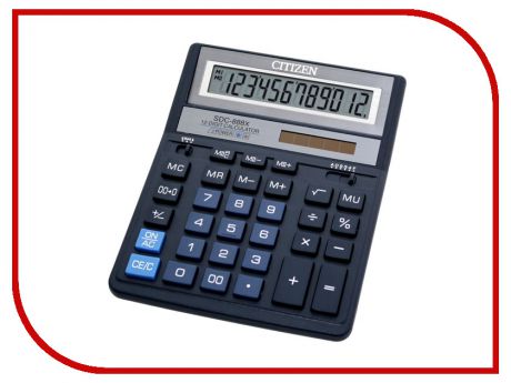 Калькулятор Citizen SDC-888XBL Blue - двойное питание