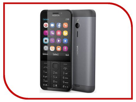 Сотовый телефон Nokia 230 Dual Sim Black Silver