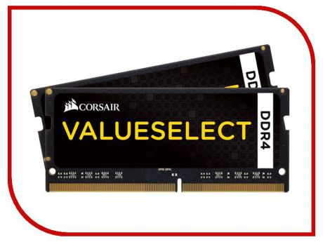 Модуль памяти Corsair ValueSelect DDR4 SO-DIMM 2133MHz PC4-17000 CL15 - 16Gb (2x8Gb) CMSO16GX4M2A2133C15