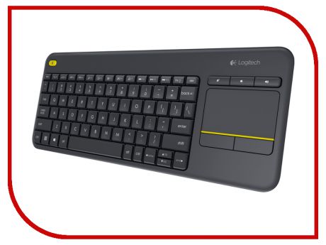 Клавиатура беспроводная Logitech Wireless Touch Keyboard K400 Plus Black 920-007147