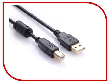 Аксессуар Greenconnect Premium USB 2.0 AM-BM Black GCR-UPC3M-BB2S-1.0m