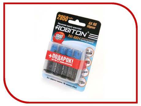 Аккумулятор AA - Robiton 2850 mAh 2850MHAA-4/box BL4 (4 штуки)
