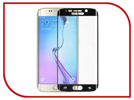 Аксессуар Защитное стекло Samsung Galaxy S6 Edge Onext 3D с рамкой Black 41025
