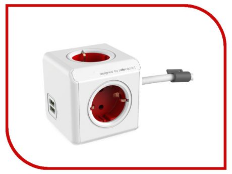 Удлинитель Allocacoc Extended USB DE 1.5m Red 1402RD/DEEUPC