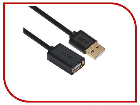 Аксессуар Greenconnect USB 2.0 AM-AF Black GCR-UEC3M-BB2SG-0.15m