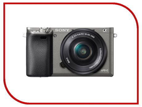 Фотоаппарат Sony Alpha A6000 Kit 16-50 mm F/3.5-5.6 E OSS PZ Gray