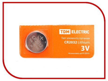 Батарейка CR2032 - TDM-Electric Lithium 3V BP-5 SQ1702-0029 (1 штука)