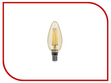 Лампочка IN HOME LED-СВЕЧА-deco 7W 230V E14 3000K 630Lm Gold 4690612007540
