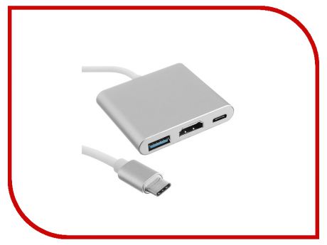 Аксессуар Palmexx USB C-HDMI-USB 3.1-USB C PX/HUB-USBC-HDMI-USB Silver