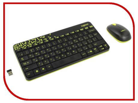 Набор Logitech Wireless Combo MK240 Nano Black-Yellow 920-008213