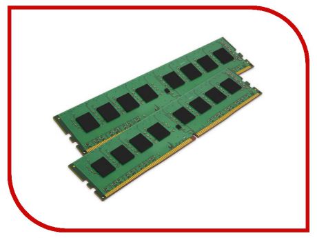 Модуль памяти Kingston DDR4 DIMM 2400MHz PC4-19200 CL17 - 16Gb KIT (2x8GB) KVR24N17S8K2/16