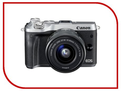 Фотоаппарат Canon EOS M6 Kit EF-M 15-45 IS STM Silver