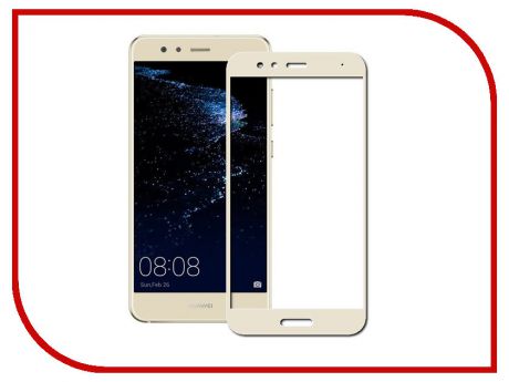 Аксессуар Закаленное стекло Huawei P10 Lite DF Full Screen hwColor-12 Gold