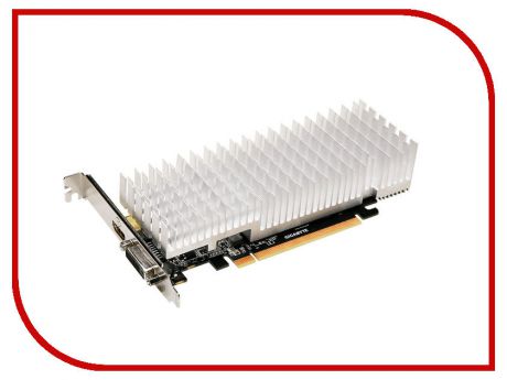 Видеокарта GigaByte GeForce GT 1030 1227Mhz PCI-E 3.0 2048Mb 6008Mhz 64 bit DVI HDMI HDCP Silent Low Profile GV-N1030SL-2GL