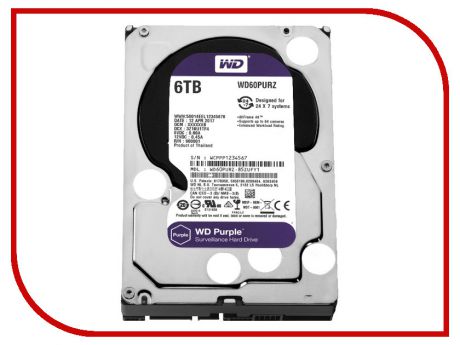 Жесткий диск 6Tb - Western Digital Purple WD60PURZ
