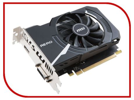 Видеокарта MSI GeForce GT 1030 1265Mhz PCI-E 3.0 2048Mb 6008Mhz 64 bit DVI HDMI HDCP GT 1030 AERO ITX 2G OC 912-V809-2492