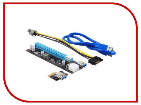 Аксессуар Riser Card Mining Maxi for GPU 200W+ PCI-E 1x to 16x USB 3.0 6pin