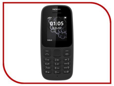 Сотовый телефон Nokia 105 Dual sim (2017) Black