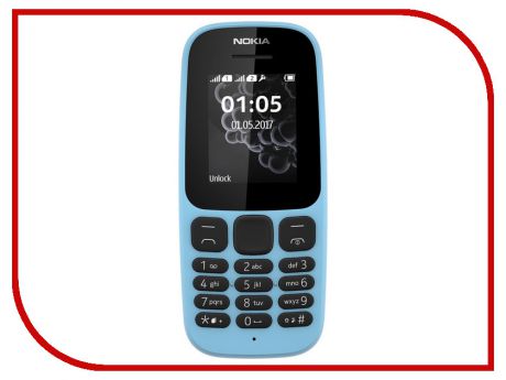 Сотовый телефон Nokia 105 Dual sim (2017) Blue