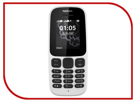 Сотовый телефон Nokia 105 Dual sim (2017) White