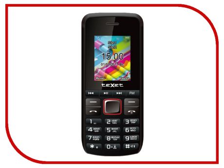 Сотовый телефон teXet TM-203 Black-Red