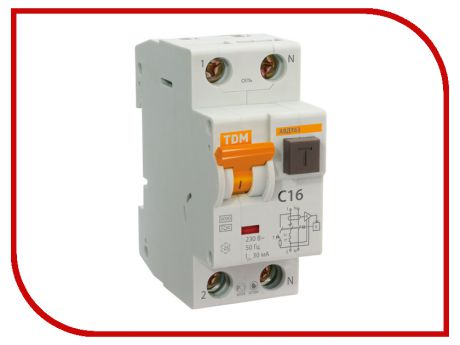 Дифференциальный автомат TDM-Electric АВДТ 63 C16 30мА SQ0202-0002