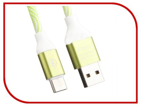 Аксессуар Liberty Project USB - USB Type-C Волны 1m Green-White 0L-00033145
