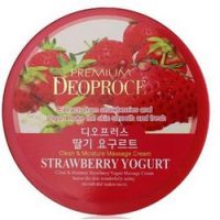 Deoproce Premium Clean And Deep Strawberry Yogurt Cleansing Cream - Крем очищающий с экстрактом клубники, 300 гр