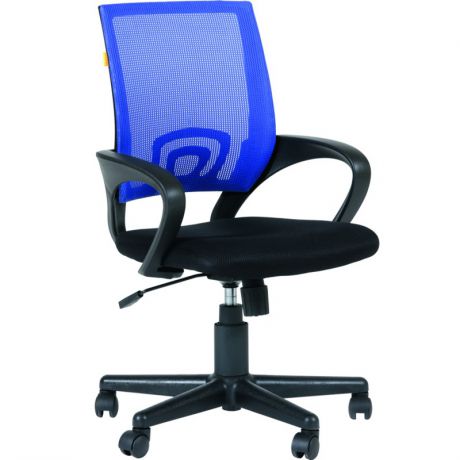 Кресло  ткань черн/сетка синяя, пластик, 329254 ШАТУРА Oфисные кресла