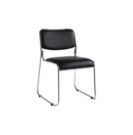 Стул  Echair-802 VP к/з черный, хром, 478750 ШАТУРА Oфисные стулья