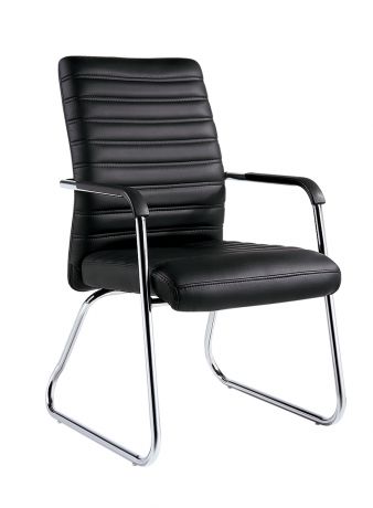 Кресло Echair-806 VPU кожзам черный, хром, 478409 ШАТУРА Oфисные кресла