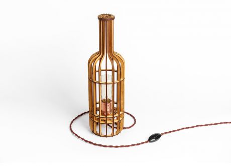 Albero Деревянный светильник "Бутылка Вина"
