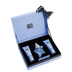 MUGLER Подарочный набор Angel Парфюмерная вода 25 мл (заправляемый флакон) + Лосьон для тела 50 мл + Гель для душа 50 мл