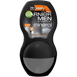 GARNIER Дезодорант-антиперспирант ролик "Mineral, Защита 6, Очищающая Моринга", защита 72 часа, мужской 50 мл