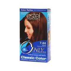 Перманентное окрашивание Estel Professional Only Color 7.44 (Цвет 7.44 Коньяк variant_hex_name 6B352B)